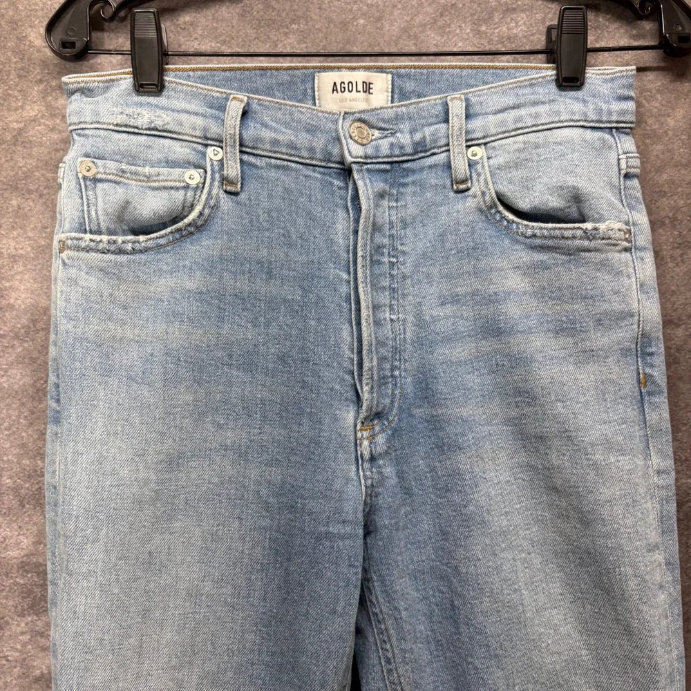Agolde Nico High Rise Slim Fit Skinny Jeans Women's Size 27 Light Wash